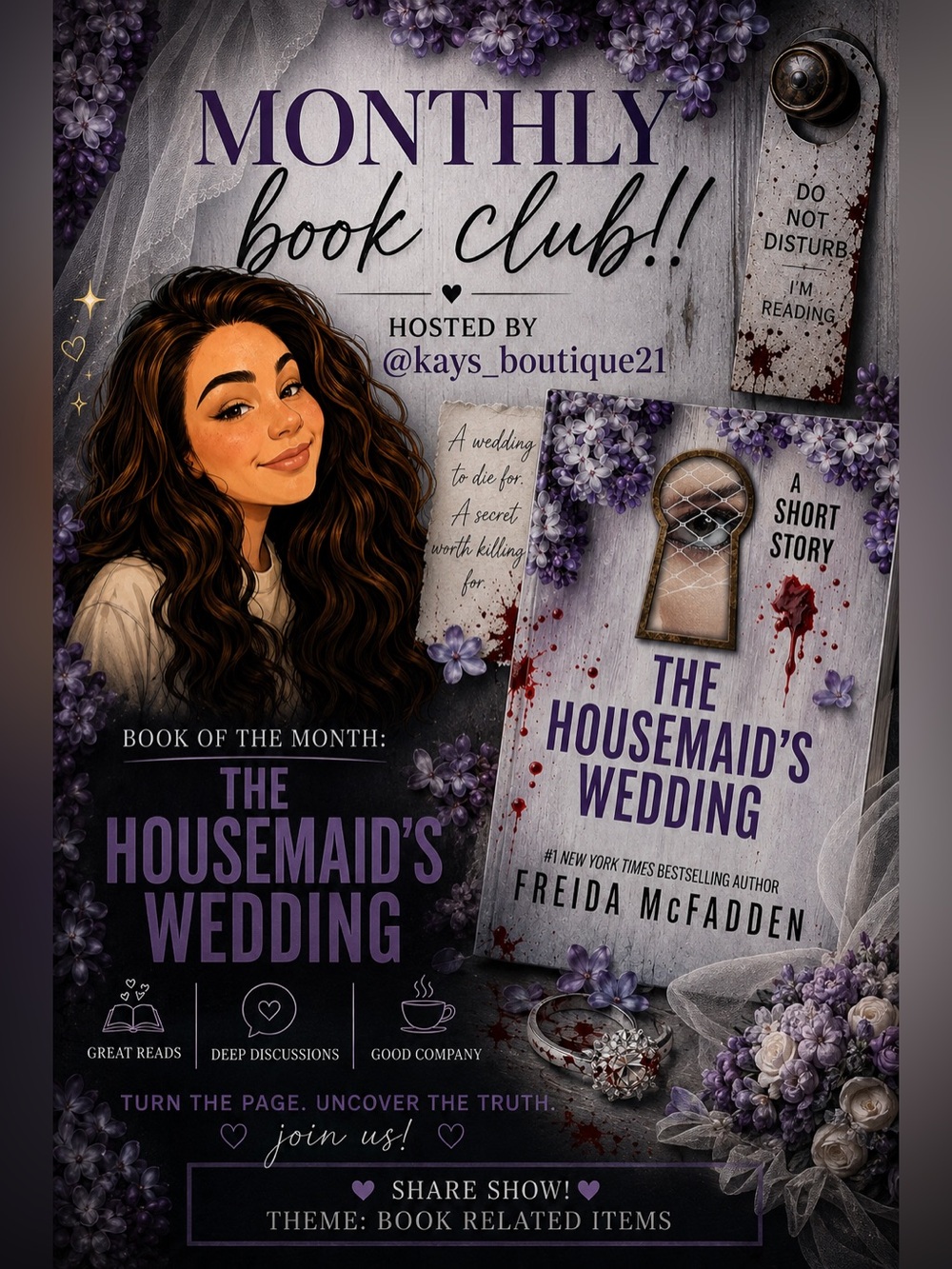 🎀⭐️📚Monthly Book Club flyer🎀⭐️📚 - Picture 6 of 6